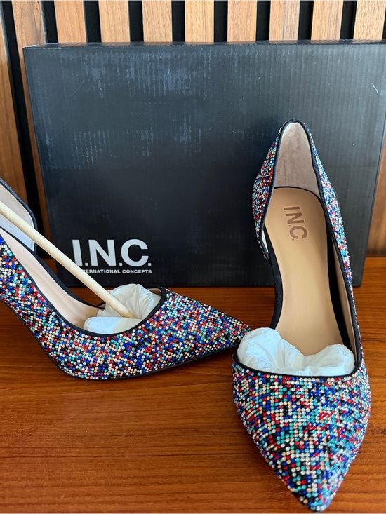 INC International Concepts Shoes - INC International Concepts Multicolor Beaded Pointed Pumps